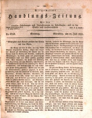 Allgemeine Handlungs-Zeitung Sonntag 25. Juli 1830