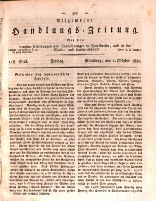 Allgemeine Handlungs-Zeitung Freitag 1. Oktober 1830