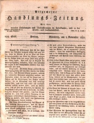 Allgemeine Handlungs-Zeitung Freitag 5. November 1830