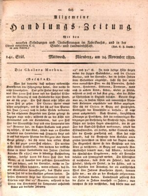 Allgemeine Handlungs-Zeitung Mittwoch 24. November 1830