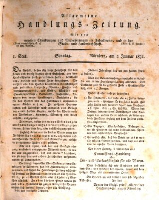 Allgemeine Handlungs-Zeitung Sonntag 2. Januar 1831