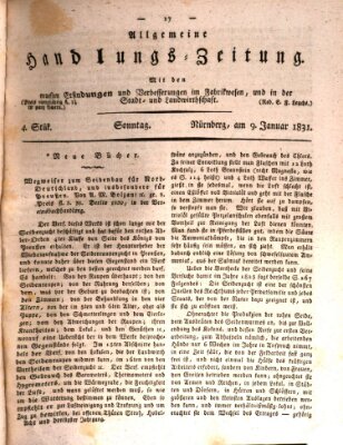 Allgemeine Handlungs-Zeitung Sonntag 9. Januar 1831