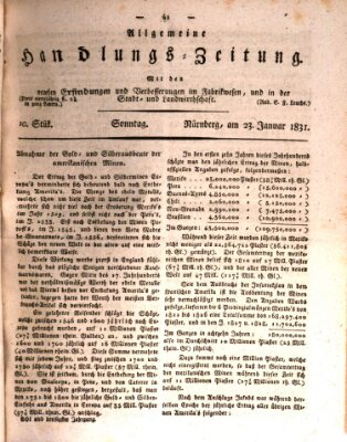 Allgemeine Handlungs-Zeitung Sonntag 23. Januar 1831