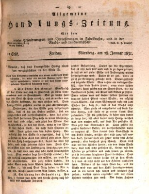 Allgemeine Handlungs-Zeitung Freitag 28. Januar 1831