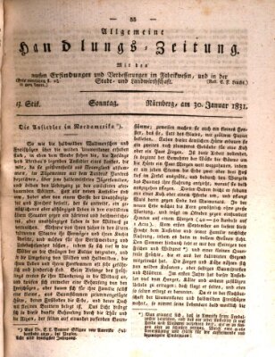 Allgemeine Handlungs-Zeitung Sonntag 30. Januar 1831