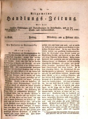 Allgemeine Handlungs-Zeitung Freitag 4. Februar 1831