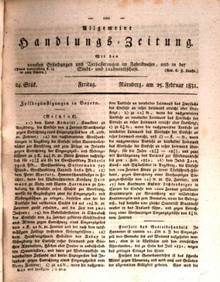 Allgemeine Handlungs-Zeitung Freitag 25. Februar 1831