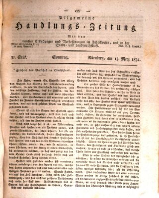 Allgemeine Handlungs-Zeitung Sonntag 13. März 1831