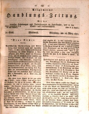 Allgemeine Handlungs-Zeitung Mittwoch 16. März 1831