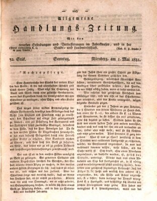 Allgemeine Handlungs-Zeitung Sonntag 1. Mai 1831