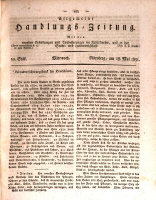 Allgemeine Handlungs-Zeitung Mittwoch 18. Mai 1831