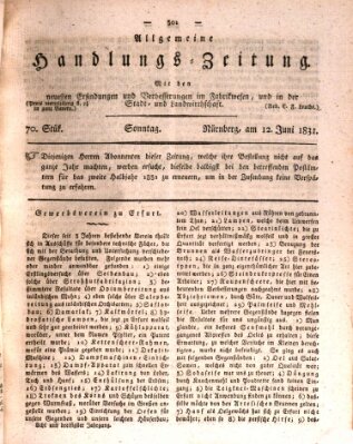 Allgemeine Handlungs-Zeitung Sonntag 12. Juni 1831