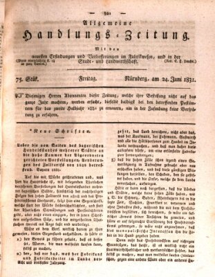 Allgemeine Handlungs-Zeitung Freitag 24. Juni 1831