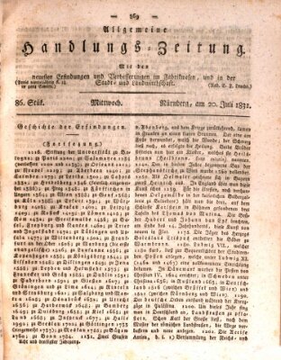 Allgemeine Handlungs-Zeitung Mittwoch 20. Juli 1831