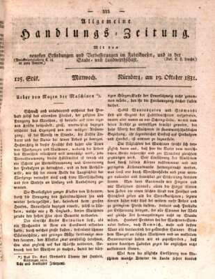 Allgemeine Handlungs-Zeitung Mittwoch 19. Oktober 1831