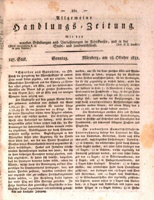 Allgemeine Handlungs-Zeitung Sonntag 23. Oktober 1831