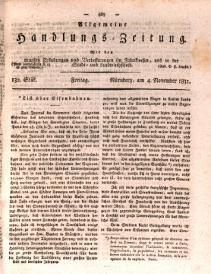 Allgemeine Handlungs-Zeitung Freitag 4. November 1831