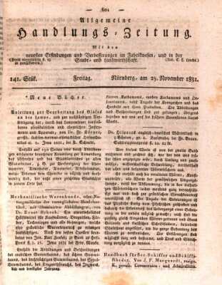 Allgemeine Handlungs-Zeitung Freitag 25. November 1831