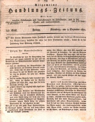 Allgemeine Handlungs-Zeitung Freitag 9. Dezember 1831