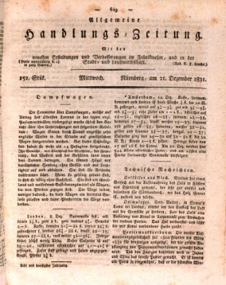 Allgemeine Handlungs-Zeitung Mittwoch 21. Dezember 1831