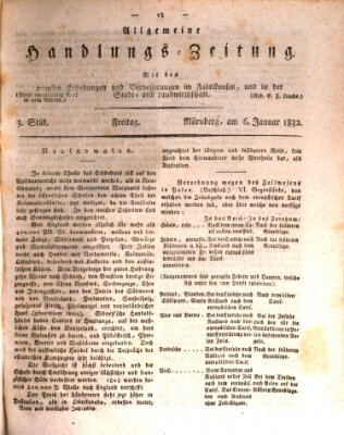 Allgemeine Handlungs-Zeitung Freitag 6. Januar 1832