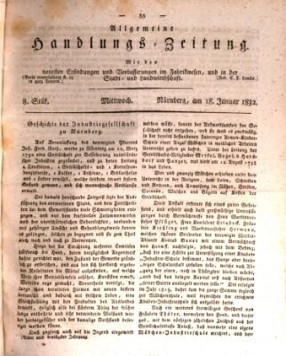 Allgemeine Handlungs-Zeitung Mittwoch 18. Januar 1832