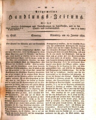 Allgemeine Handlungs-Zeitung Sonntag 29. Januar 1832