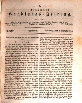 Allgemeine Handlungs-Zeitung Mittwoch 1. Februar 1832