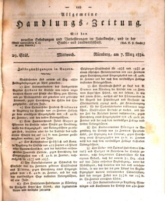 Allgemeine Handlungs-Zeitung Mittwoch 7. März 1832