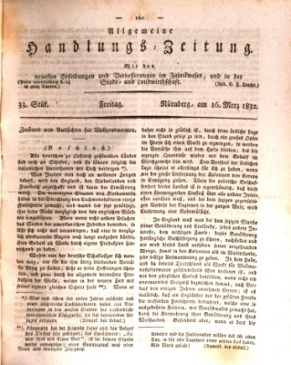 Allgemeine Handlungs-Zeitung Freitag 16. März 1832