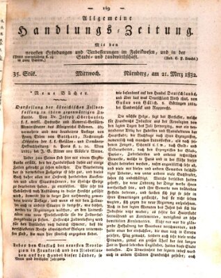 Allgemeine Handlungs-Zeitung Mittwoch 21. März 1832