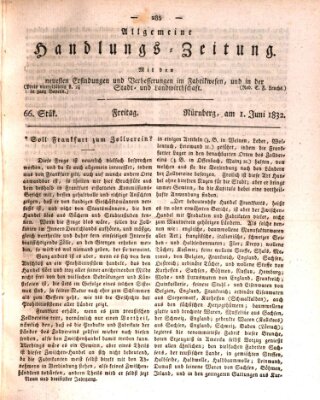 Allgemeine Handlungs-Zeitung Freitag 1. Juni 1832