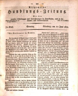 Allgemeine Handlungs-Zeitung Sonntag 10. Juni 1832