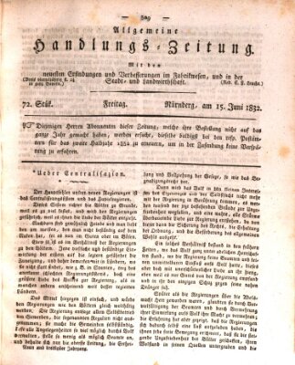 Allgemeine Handlungs-Zeitung Freitag 15. Juni 1832