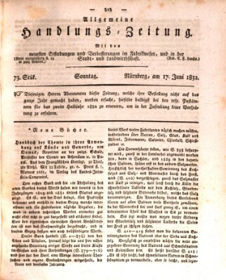 Allgemeine Handlungs-Zeitung Sonntag 17. Juni 1832