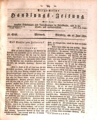 Allgemeine Handlungs-Zeitung Mittwoch 27. Juni 1832