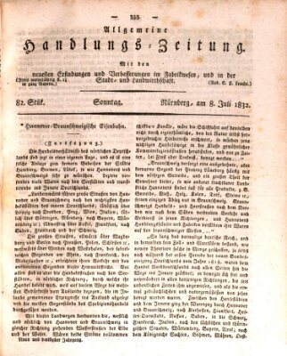 Allgemeine Handlungs-Zeitung Sonntag 8. Juli 1832