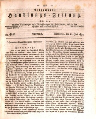 Allgemeine Handlungs-Zeitung Mittwoch 11. Juli 1832