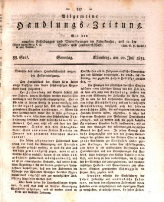 Allgemeine Handlungs-Zeitung Sonntag 22. Juli 1832