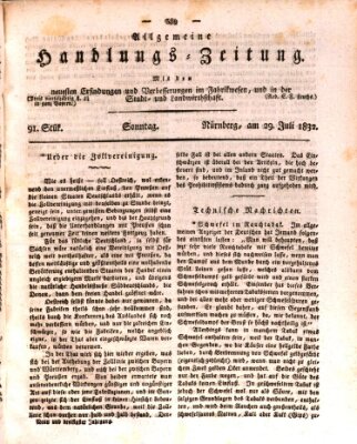 Allgemeine Handlungs-Zeitung Sonntag 29. Juli 1832