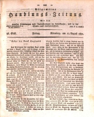 Allgemeine Handlungs-Zeitung Freitag 10. August 1832