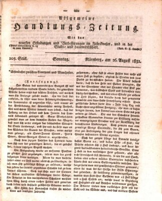 Allgemeine Handlungs-Zeitung Sonntag 26. August 1832