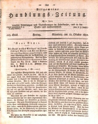 Allgemeine Handlungs-Zeitung Freitag 12. Oktober 1832