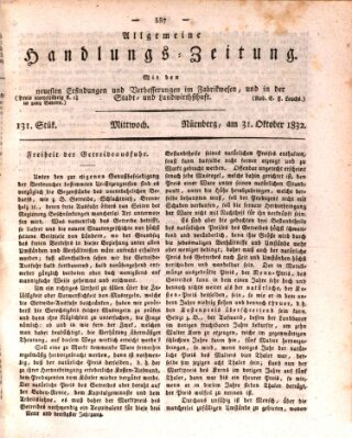 Allgemeine Handlungs-Zeitung Mittwoch 31. Oktober 1832