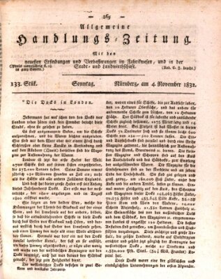 Allgemeine Handlungs-Zeitung Sonntag 4. November 1832