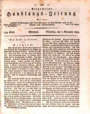 Allgemeine Handlungs-Zeitung Mittwoch 7. November 1832