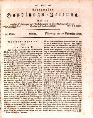 Allgemeine Handlungs-Zeitung Freitag 30. November 1832