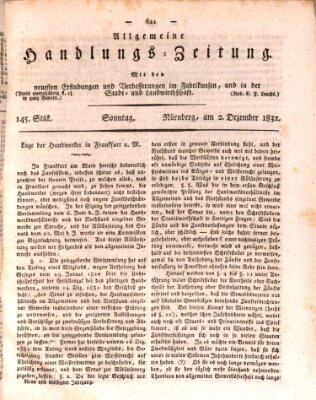 Allgemeine Handlungs-Zeitung Sonntag 2. Dezember 1832