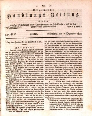 Allgemeine Handlungs-Zeitung Freitag 7. Dezember 1832