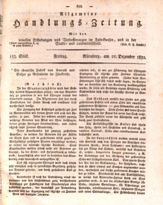 Allgemeine Handlungs-Zeitung Freitag 21. Dezember 1832